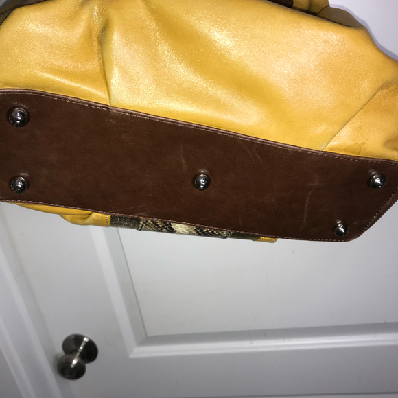 My Flat in London Snakeskin Hobo Vtg Bag (Rare) w/ Stud Bottom Great Condition - Picture 8 of 11